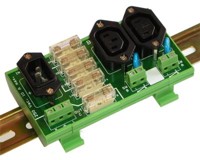 Módulo de distribución IEC320. Din rail.