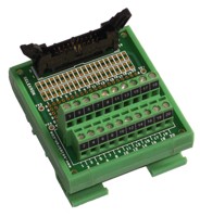 DIN RAIL ribbon cable to fixed wiring terminal blocks adaptor